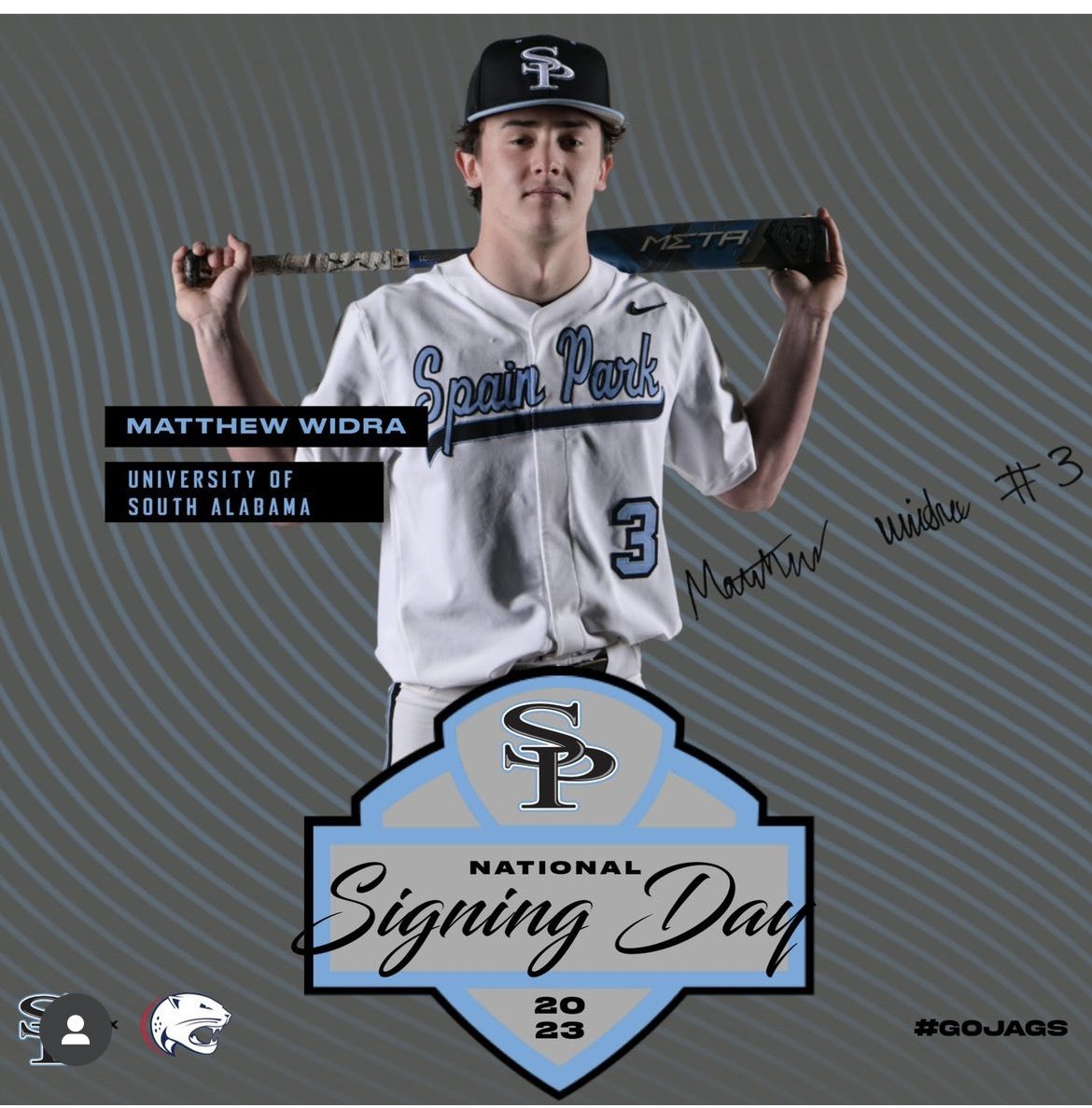 spjagbaseball's tweet photo. Congrats to seniors CJ Gross and Matthew Widra on signing today! Looking forward to this season, and watching them progress at the next level. Go Jags!! https://t.co/NxPSs40Vnt