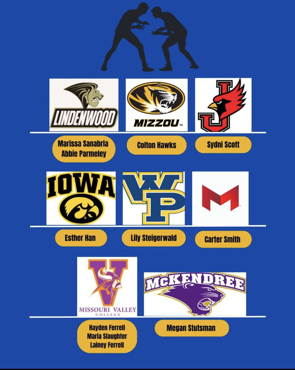 Shout out to our Holt Alumni that are wrestling in college!! We look forward to watching you all continue to do big things at the next level!!