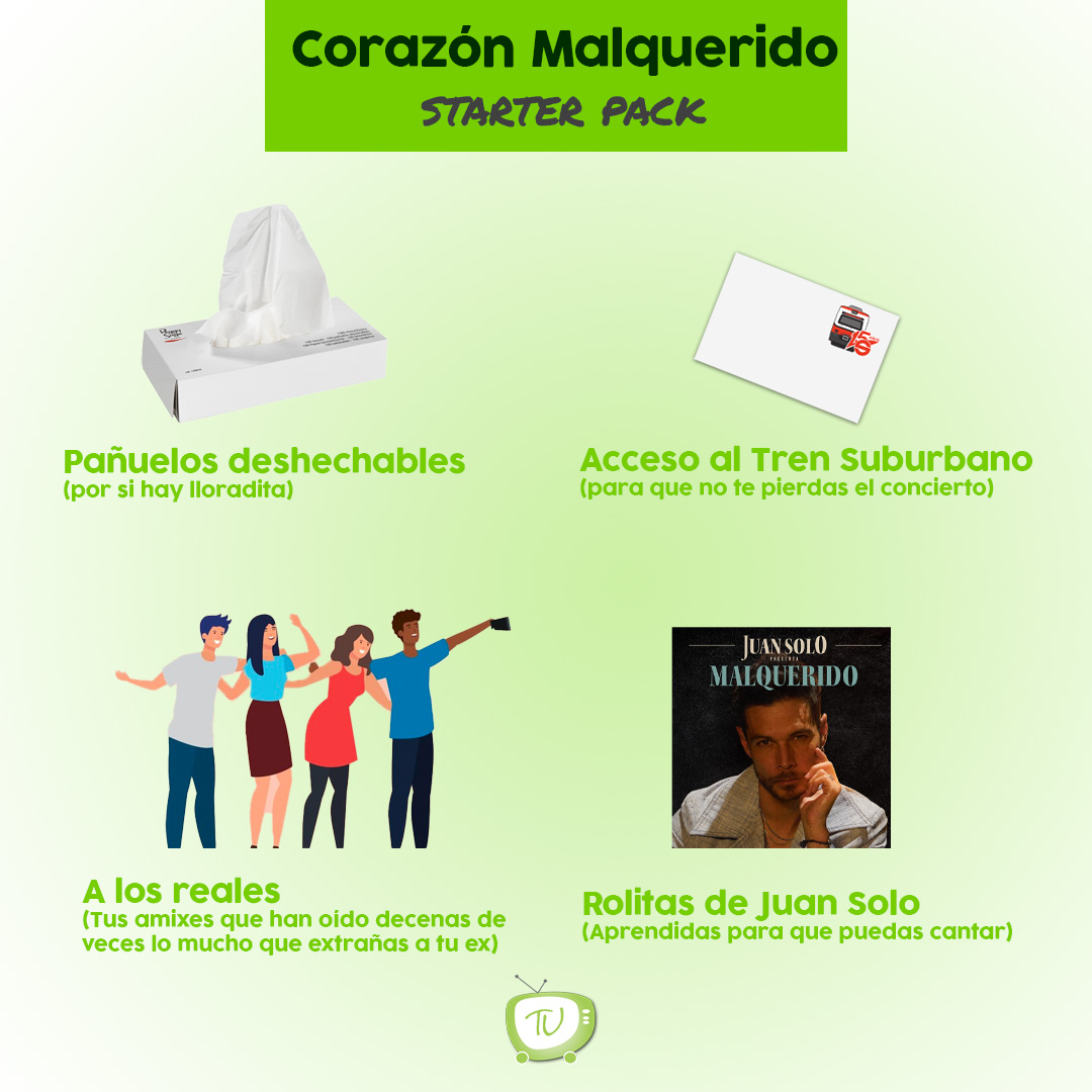 TELE_URBAN's tweet photo. ¿Vas con nosotros al #ConciertoEnMovimiento de @soyjuansolo en @Suburbanos? 🚇 Necesitas este “kit para un corazón #MALQUERIDO” 💔#ConciertosTeleUrban https://t.co/hX3T1CdKZN