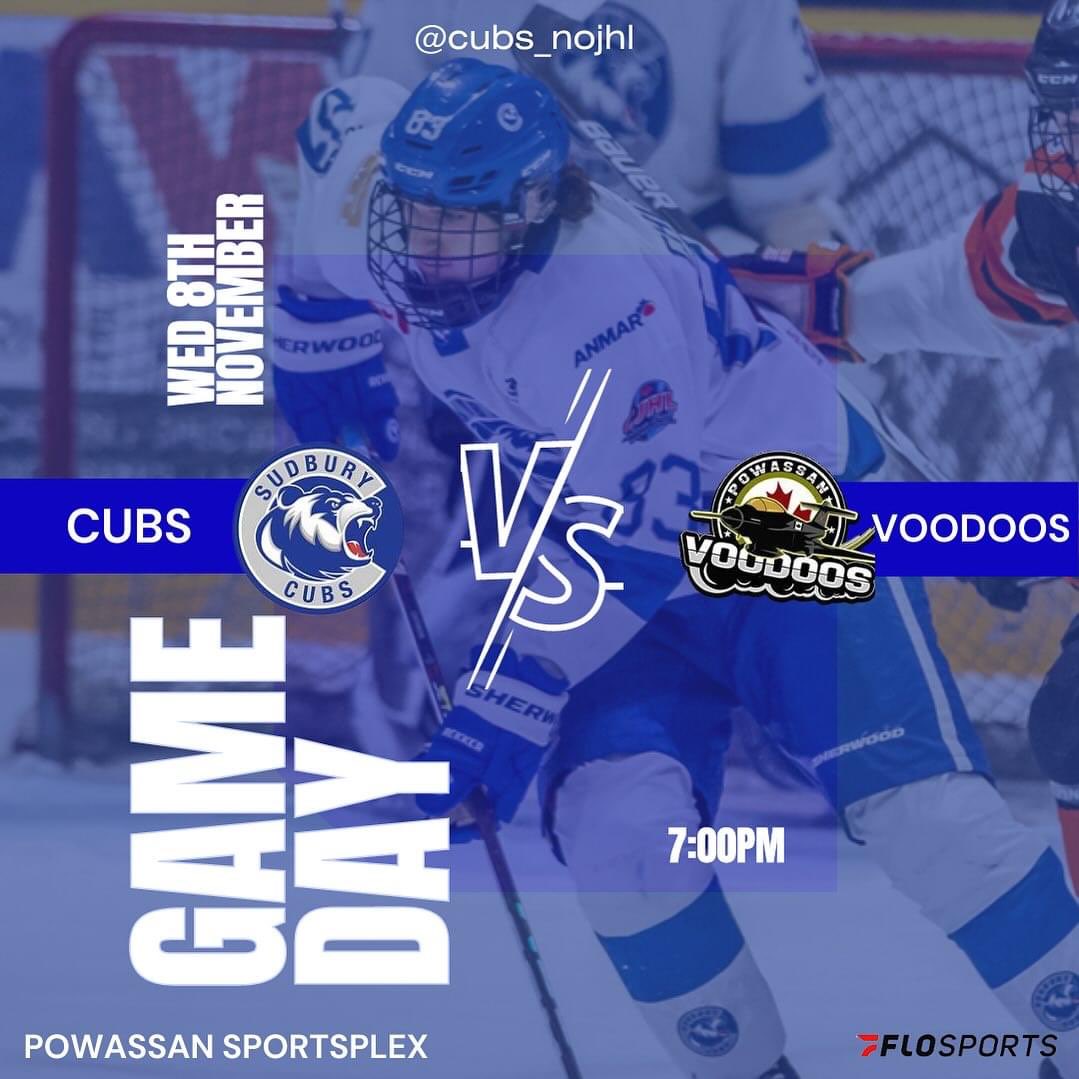 On the 🚎 again!

📍: Powassan Sportsplex 
⏰: 7:00pm
🆚: <a href="/VoodoosNOJHL/">Powassan Voodoos</a> 
📺: <a href="/FloHockey/">FloHockey</a> 

#CubsCountry🐻