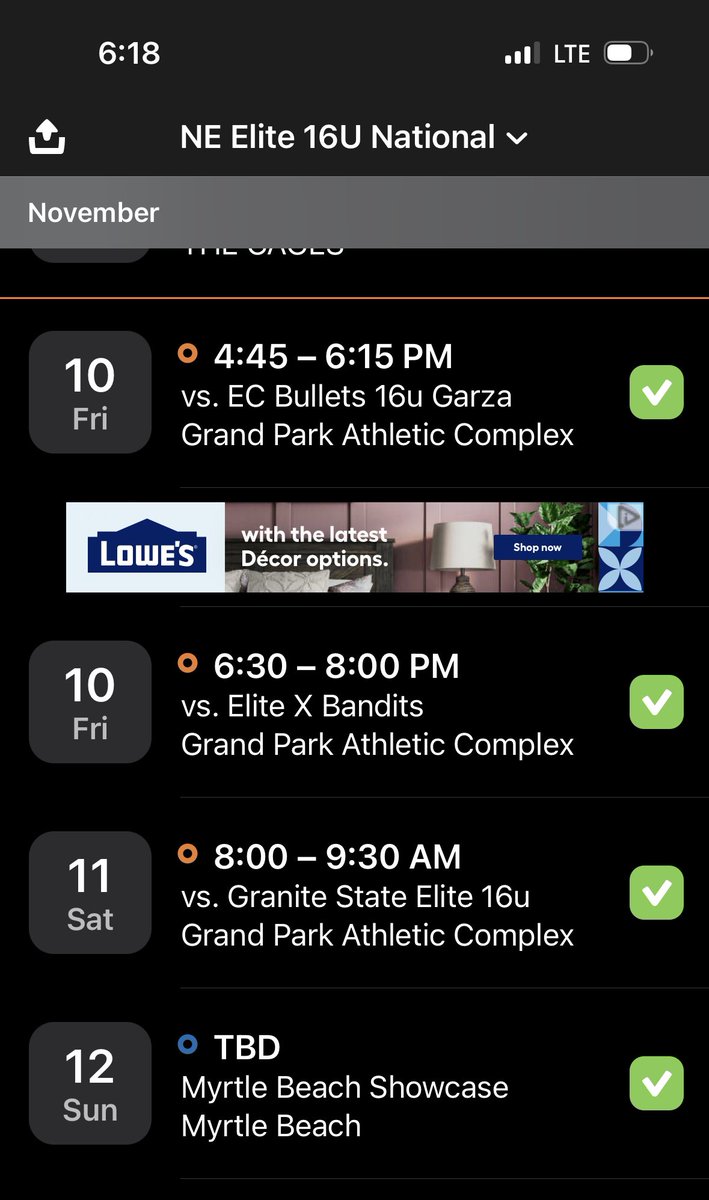 CameronMayhan's tweet photo. Hitting the road for the Myrtle Beach Fall Showcase Triple Crown! Schedule below 👇 
@BoostSoftball @CoastRecruits @NEEliteSoftball https://t.co/nV6uxthg6Q