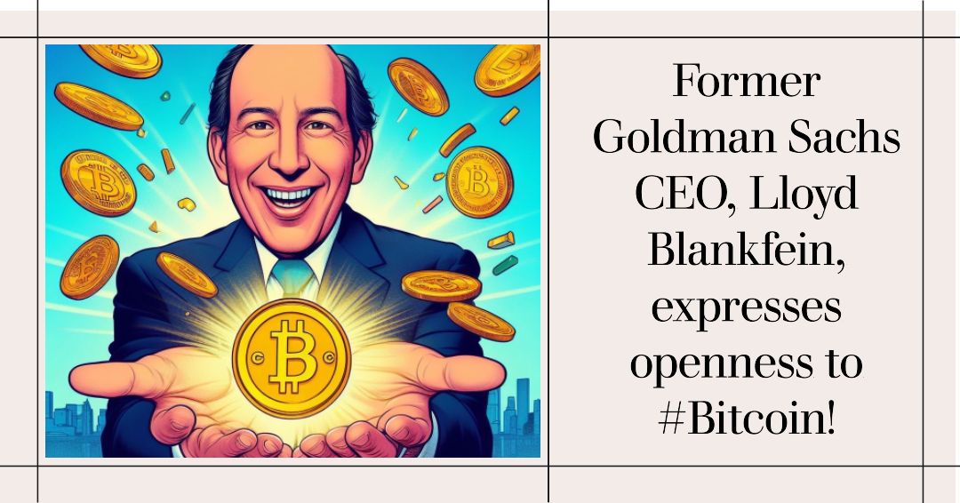 🔊 Former Goldman Sachs CEO, Lloyd Blankfein, expresses openness to #Bitcoin! 
'A lot of bright people think it has a bright future. I'm open to Bitcoin.'
Another influential voice recognizing Bitcoin's potential and impact! 🚀 #BTC #Cryptocurrency #GoldmanSachs #LloydBlankfein