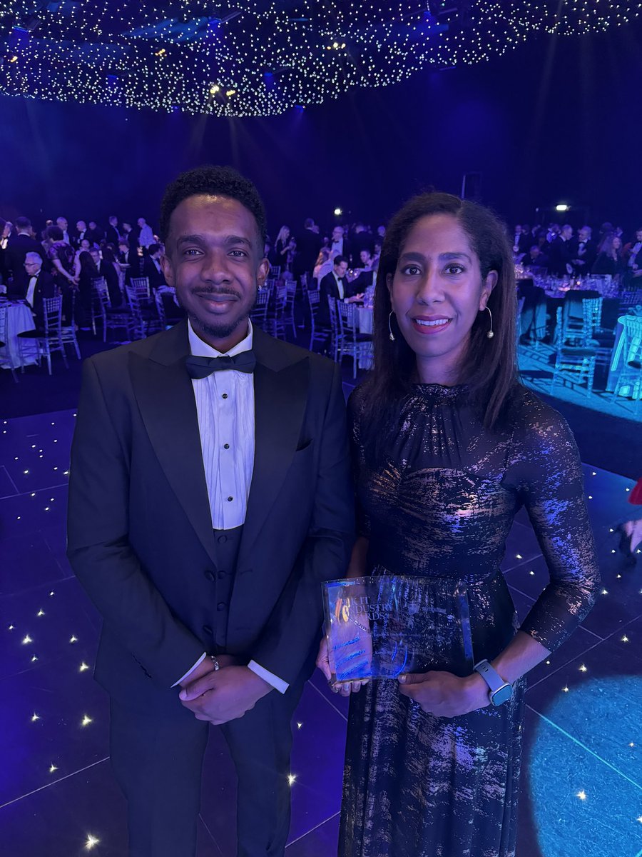 With the much deserved Diversity, Equity & Inclusion Leader of the year award winner @iamkaren101  #UKITAwards

P.S. I’m claiming half of the award as co-lead 😅😂
