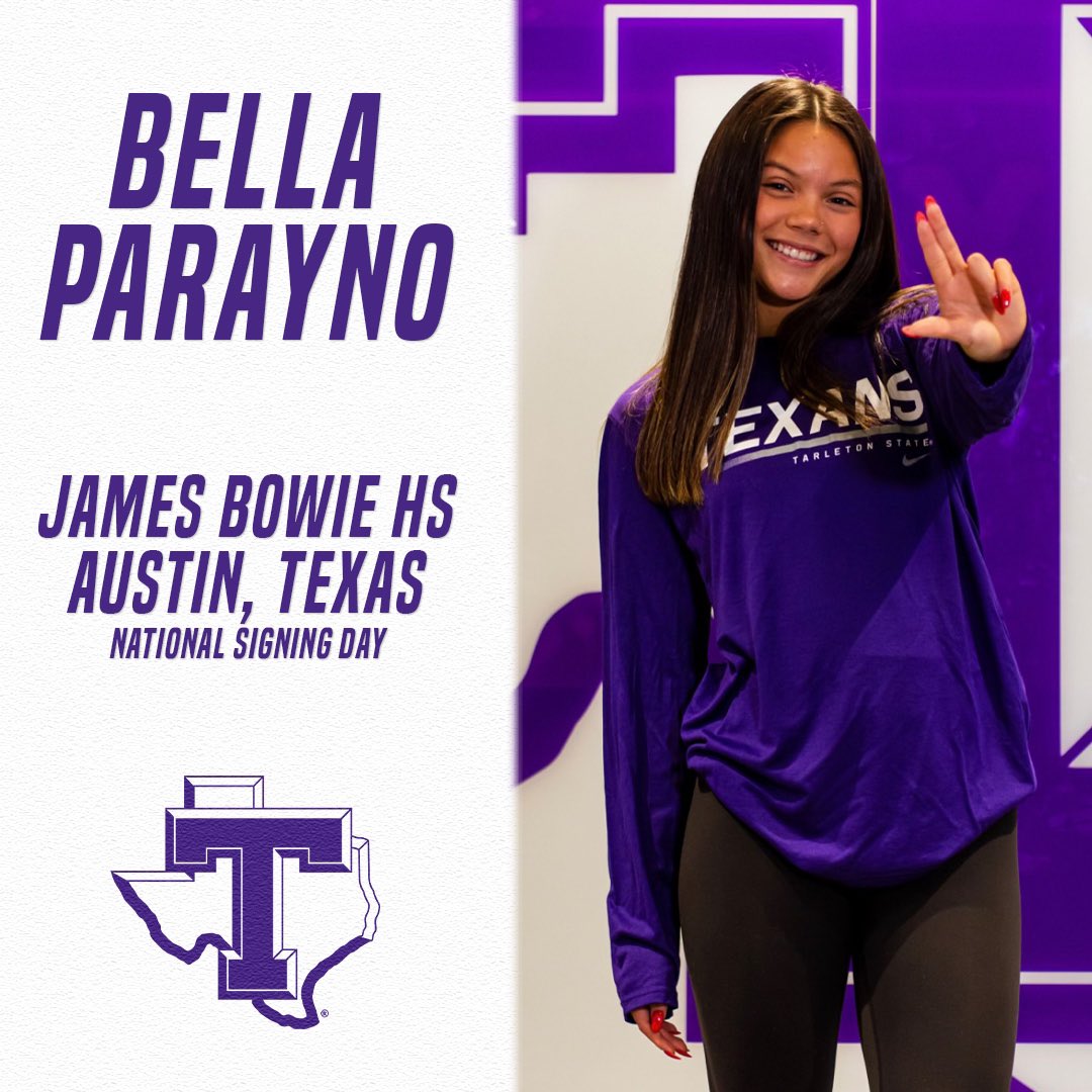 𝓢𝓲𝓰𝓷𝓮𝓭

Welcome to Stephenville, Bella Parayno from James Bowie HS! 💜

#TexanNation x #NSD2023 

Story: tinyurl.com/56tvdvh5