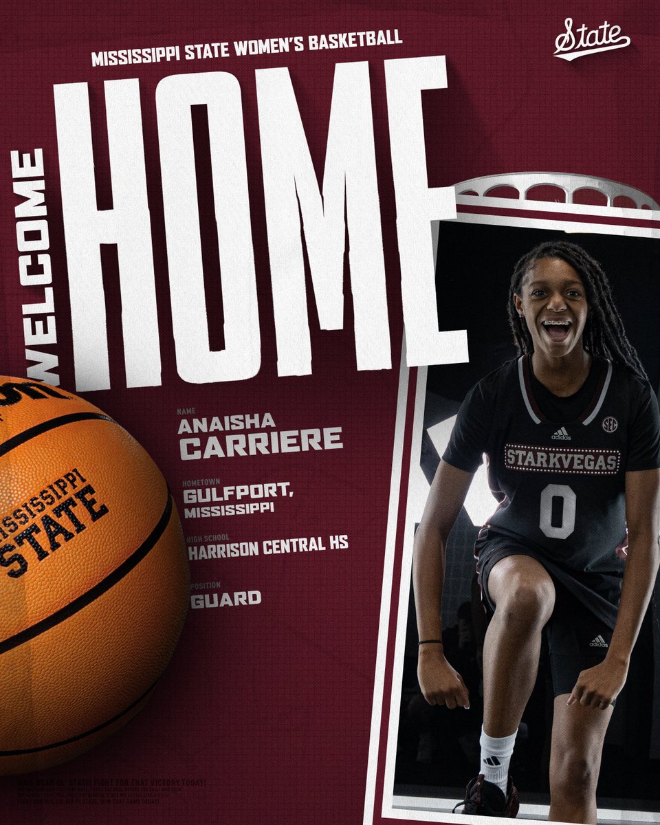 HailStateWBK's tweet image. Keeping the 𝐒𝐓𝐀𝐓𝐄'𝐒 top talent 𝐇𝐎𝐌𝐄

One of the top players in Mississippi, Anaisha Carriere is ready to showcase her skills in Starkville!

 #HailState🐶