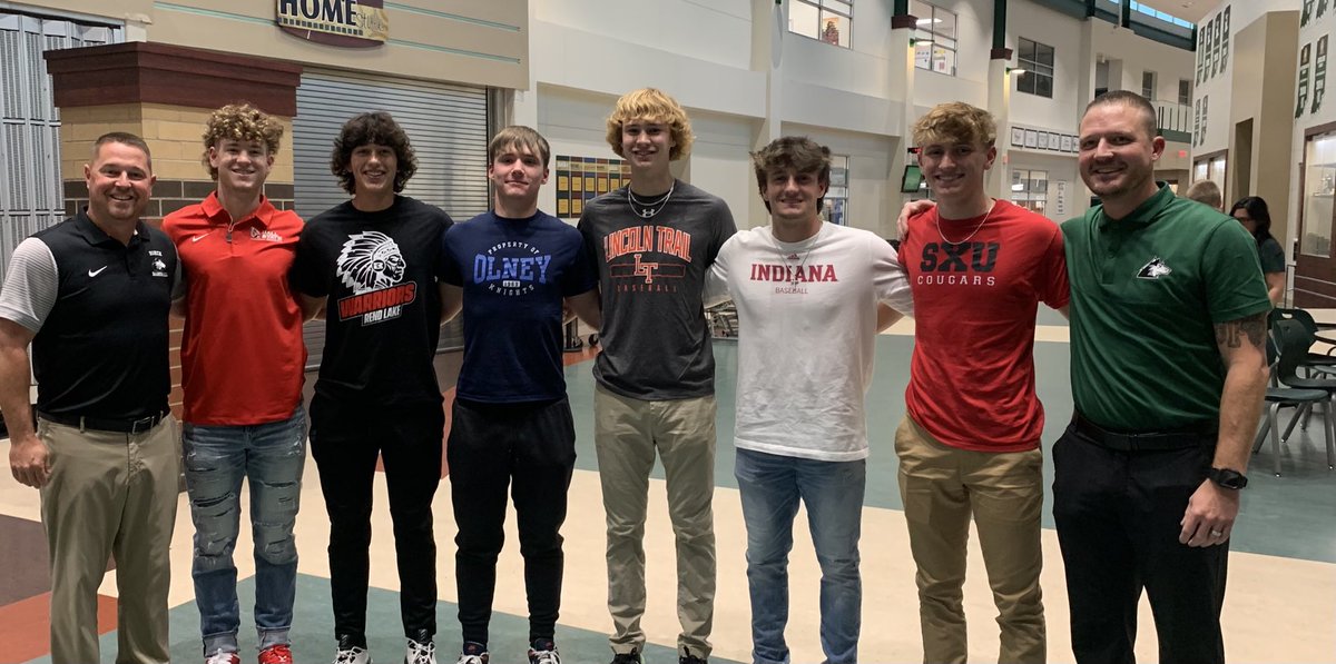 Big congrats to these six seniors for signing their letter of intent today!!!! We are so proud of you guys…….great speeches as well!!!