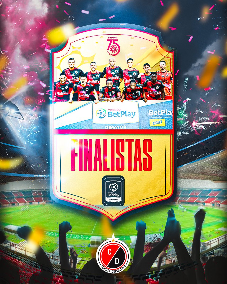 Dimayor's tweet image. 🔴⚫ 𝗙𝗜𝗡𝗔𝗟𝗜𝗦𝗧𝗔𝗦 ⚫🔴

Felicitamos a @Cucutaoficial por su paso a la final del #TorneoBetPlayDIMAYOR II-2023 🤩

¡Vamos 'Motilones'! 

👉  dimayor.com.co/2023/11/cucuta…

#HechosDePasión