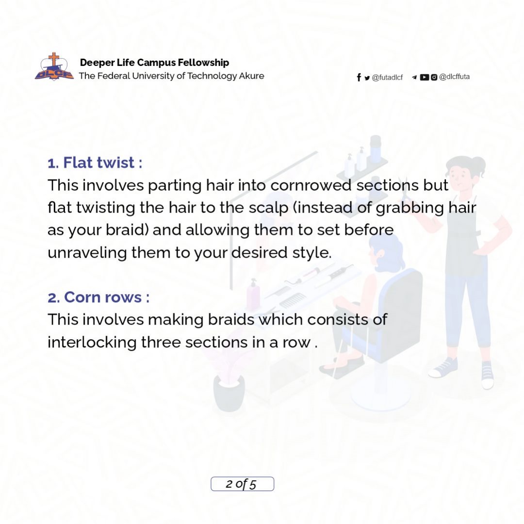FutaDlcf's tweet photo. Good morning guys, today, we are here with something for the ladies...
Simple Hairdressing styles you can easily learn....
#dlcffuta
#skillsacquisition
#simplehairstyles
#YPF https://t.co/b9cOytMj4X