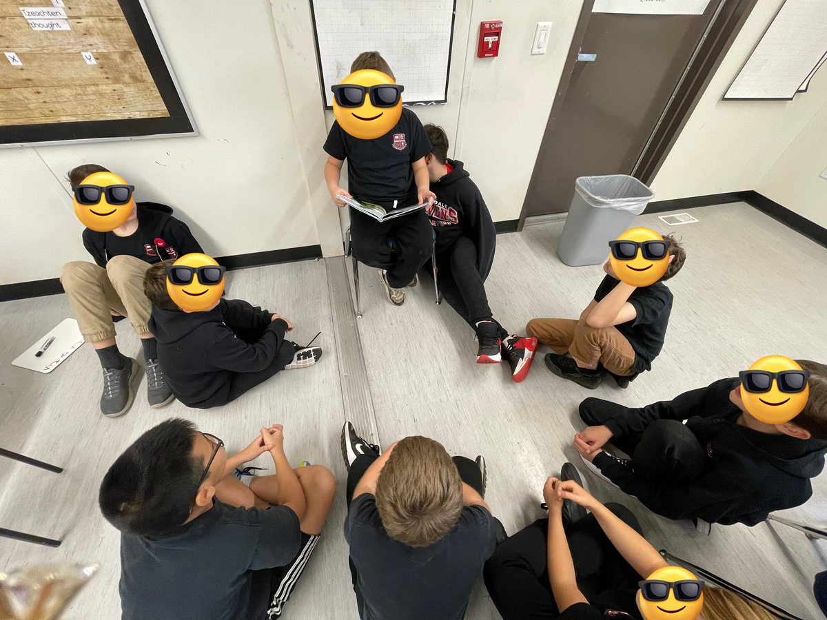 Started w/ a bar graph survey of stories then students worked in groups to read a story, retell it, &amp; identify the big idea. Roles were reader, recorder &amp; sharer. We came together &amp; heard the findings from each group! They had fun &amp; practiced literacy skills! #sd33learns