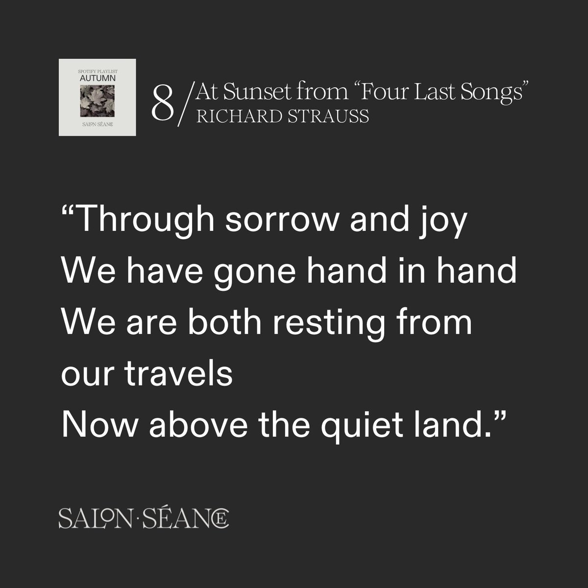 SalonSeance's tweet photo. Revisiting our September playlist https://t.co/vdRyxDKJQr