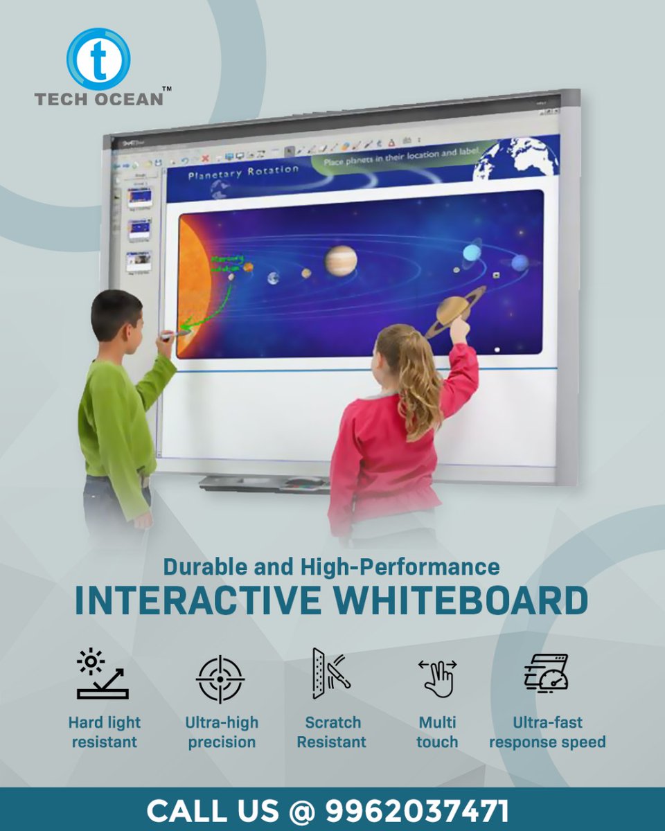 techocean2's tweet photo. Durable and High-Performance Interactive Whiteboard

Scratch Resistant
Hard light resistant
Multi touch
Ultra-high precision
Ultra-fast response speed

99620 37471

#techocean #google #interactive #learning #interactivewhiteboard #responsespeed #scratchresistant #durable https://t.co/9qaZDqHxrg