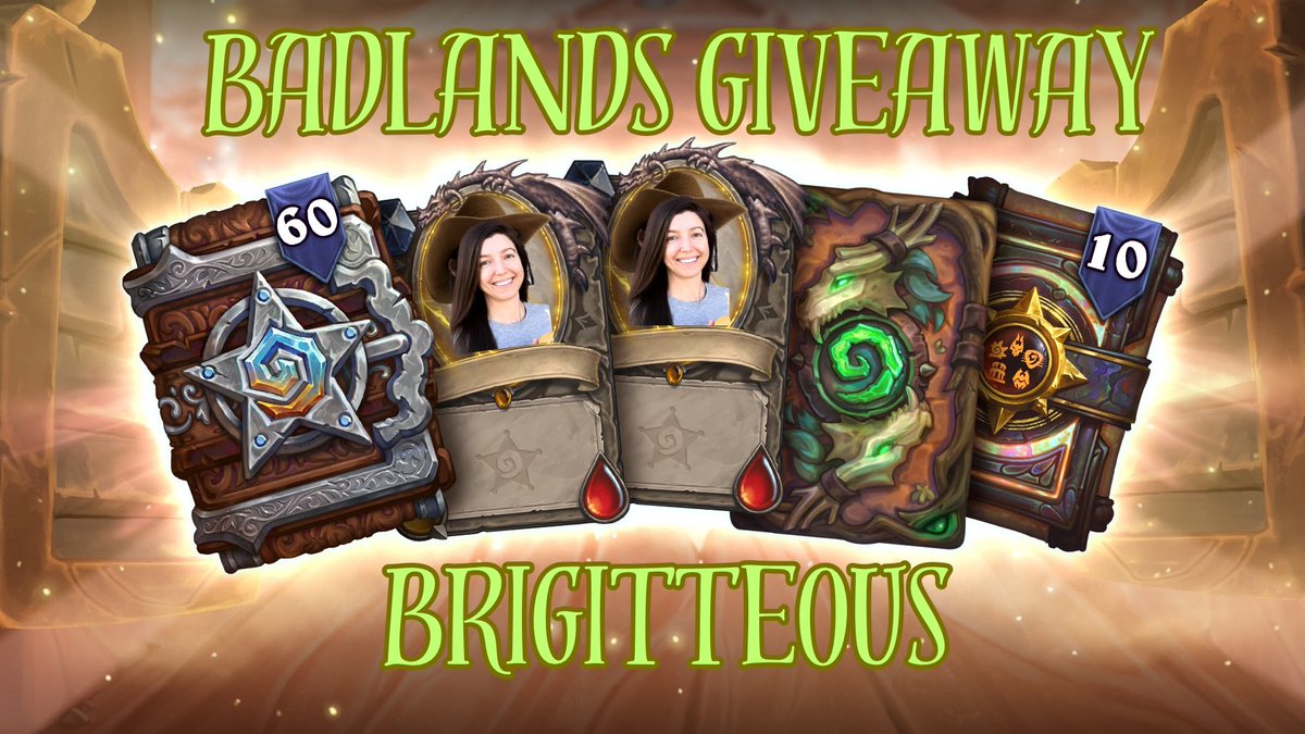🚨GIVEAWAY 🚨Courtesy of <a href="/PlayHearthstone/">Hearthstone</a> I am giving away Standard Bundles for Showdown in the Badlands!🌵To enter:

✅️ Follow (<a href="/brigitteous/">brigitteous</a> &amp; Twitch.tv/brigitteous)
✅️ Like/Retweet
✅️ Sub to Youtube (youtube.com/brigitteous)