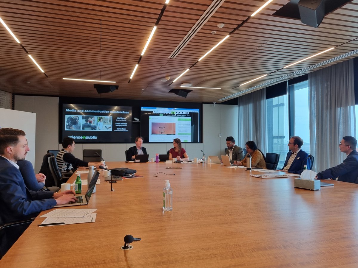 Had a fun time assisting the media training of researchers from <a href="/MonashBusiness/">Monash Business School</a> last week. They developed their research into easy to understand stories for the media &amp; practised TV &amp; radio interviews. I learned a lot!
<a href="/LanaMurphy/">Lana Murphy</a> <a href="/reid_butler9/">Reid Butler</a> <a href="/jameseroyce/">James Royce</a> <a href="/donnademaio/">Donna Demaio</a> <a href="/rolfep/">Peter Rolfe</a>