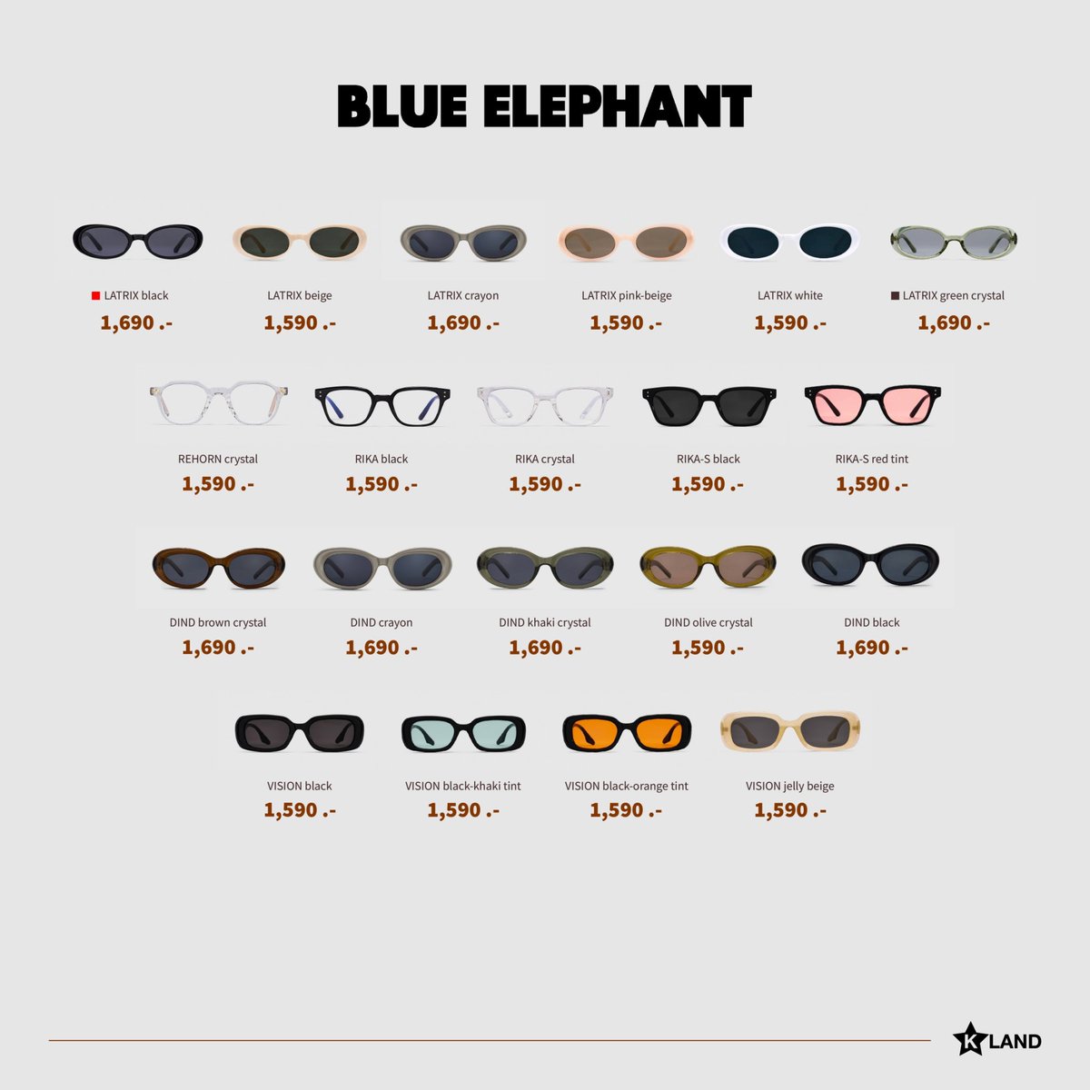 KLANDTH's tweet photo. 🛒 สั่งซื้อหรือสอบถามได้ที่
📥 inbox page : KLANDTH
💌 line@ : @klandth (มี @ ด้วยนะคะ)

#KLANDTH #blueelephant #블루엘리펀트 
#newarrivals #klandth_blueelephant #แว่นตา https://t.co/mwXNcXT5Y0