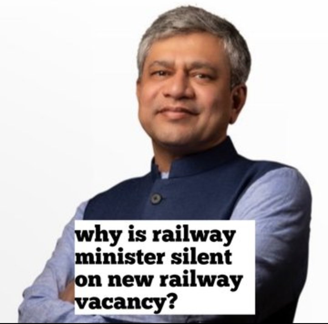 #Railway_New_Vacancy
Why does Modi Government not advertised  Any New #Railway Vacancy in last 5 years 

 when more than 3 lakhs post are  vacant under Railway ministry. <a href="/RailMinIndia/">Ministry of Railways</a> 
<a href="/BaatBiharKii/">Baat Bihar Ki</a> <a href="/DileepY51270176/">Dileep kumar - Student Leader</a> <a href="/IesJaspalsingh/">Dr.Jaspal Singh</a> <a href="/INCIndia/">Congress</a> <a href="/AshwiniVaishnaw/">Ashwini Vaishnaw</a> <a href="/RailMinIndia/">Ministry of Railways</a>
