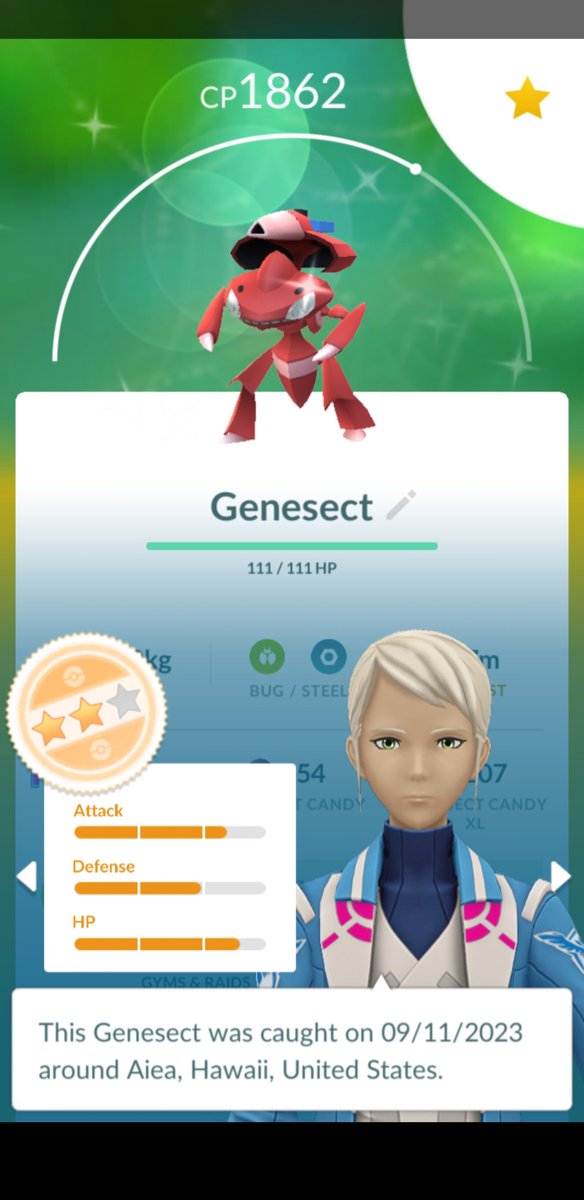GoAldin's tweet photo. Thank you so much @stark_hornstein I got my #ShinyGenesect #PokemonGO #ShinyPokemon https://t.co/YN47Ct39ol