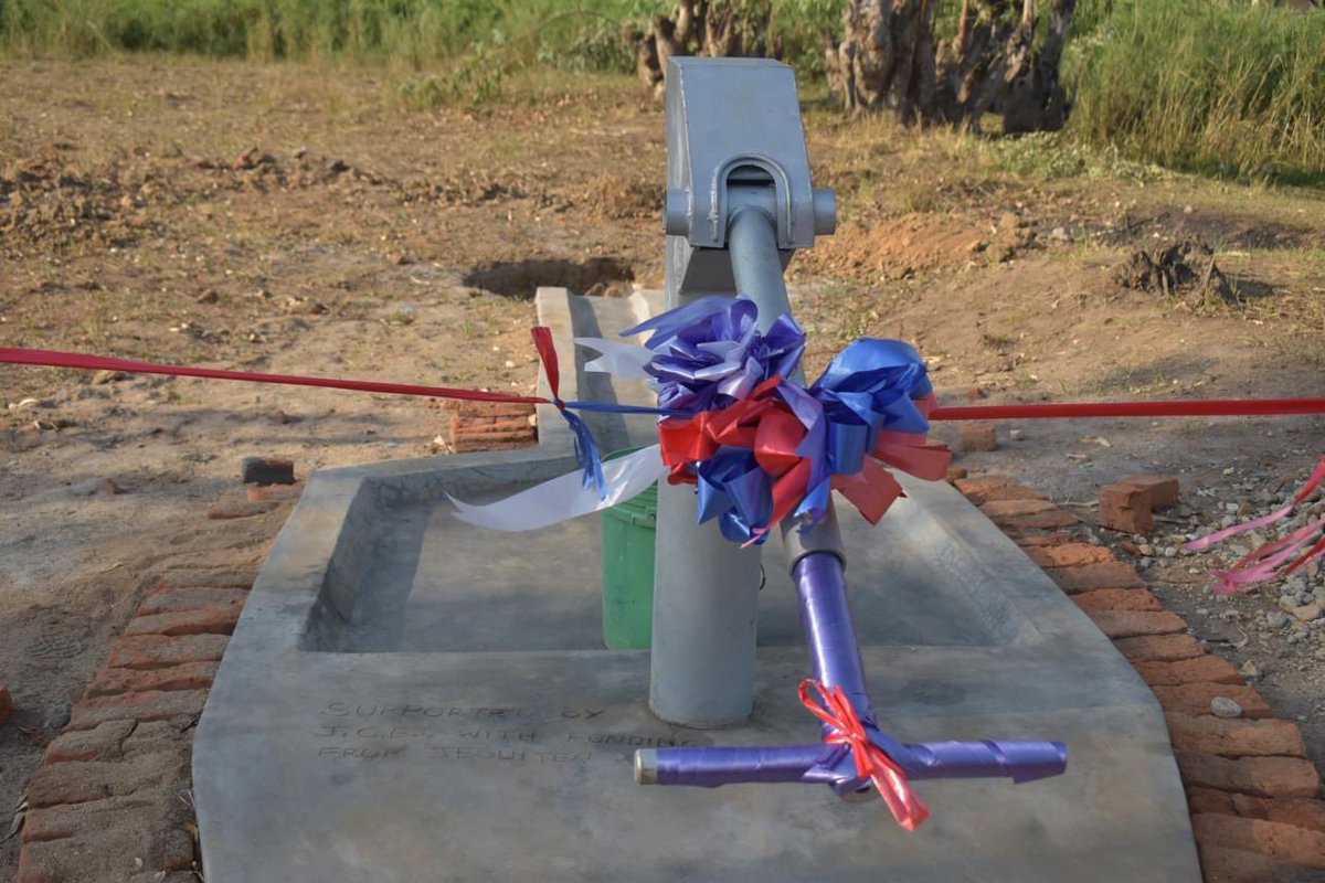 JCED_Malawi's tweet photo. With the help of @jesuitenmission #JCED increased access to #CleanWater &amp; #SafeWater for #CycloneSurvivors. A new borehole for Mchenga community. 3 boreholes in Chiradzulu rehabilitated after #CycloneFreddy damages.  @JENA_Africa #WaterIsLife 
#WeAreInThisTogether #ClimateAction https://t.co/97tRz9tn2A