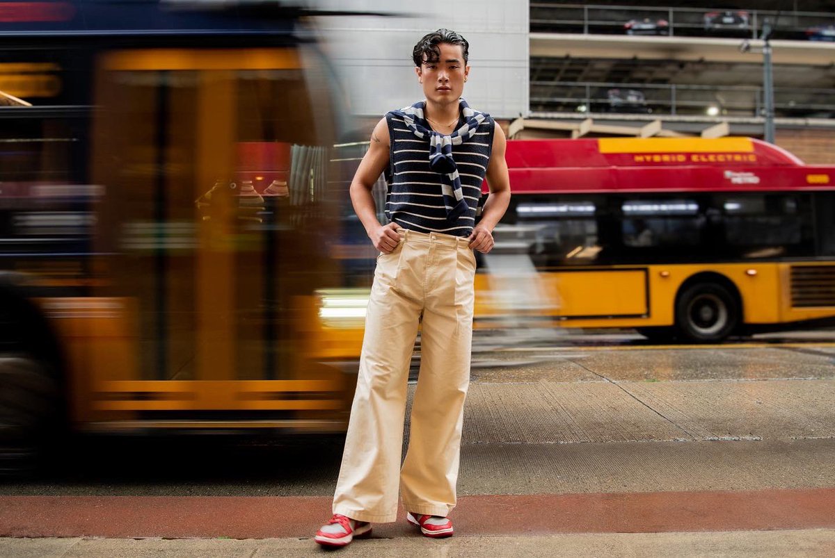 Hayden catching the bus in Seattle #fashionphotographer #editorialphotographer #stylist #artdirector