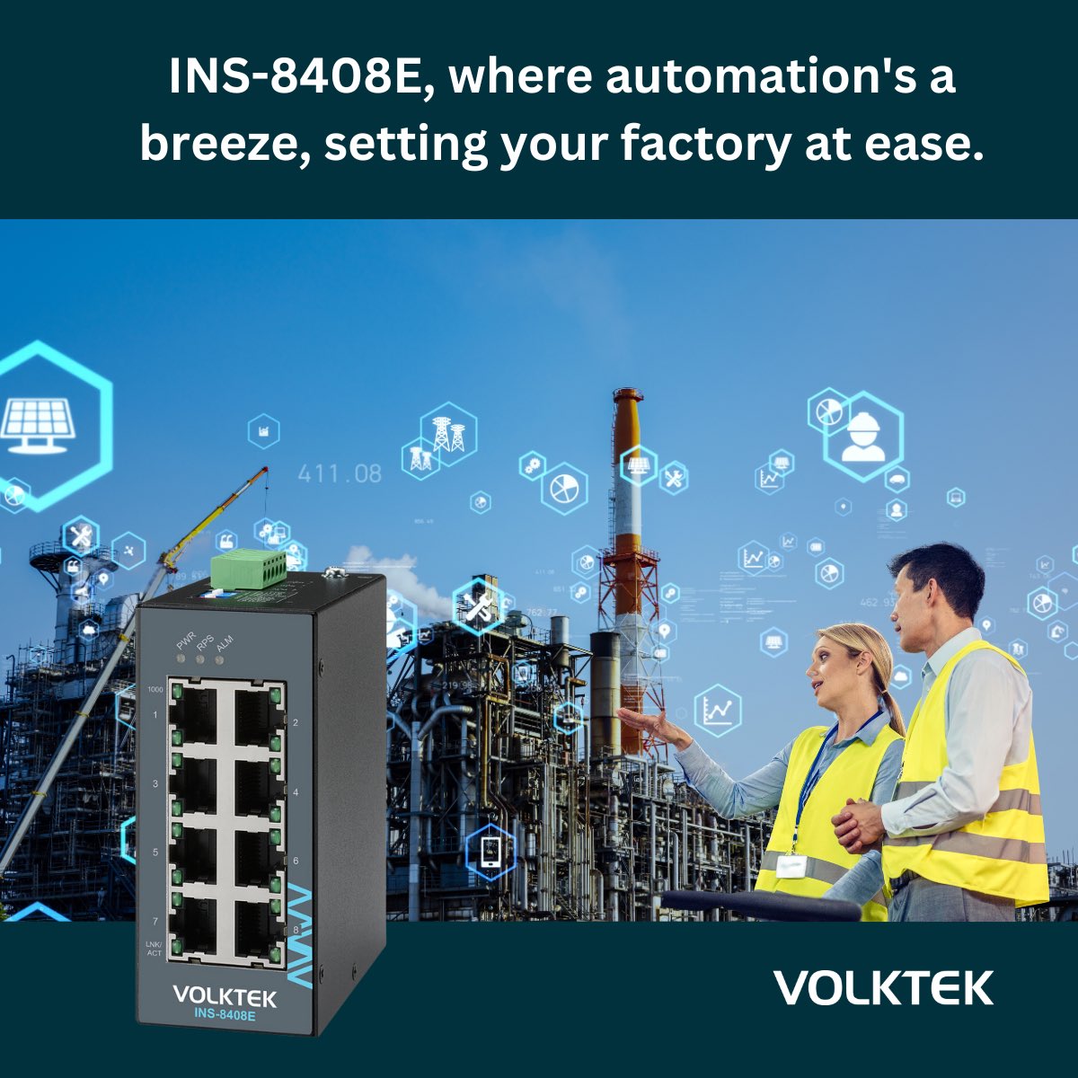 Discover the INS-8408E by Volktek, an innovation in factory automation:
🌟 Features:
✅Lightning-Fast Performance:
✅Robust Industrial Design:
✅Redundancy &amp; Resilience:
✅Advanced Security:
✅Easy Management:
🚀#FactoryAutomation #Volktek #INS8408E