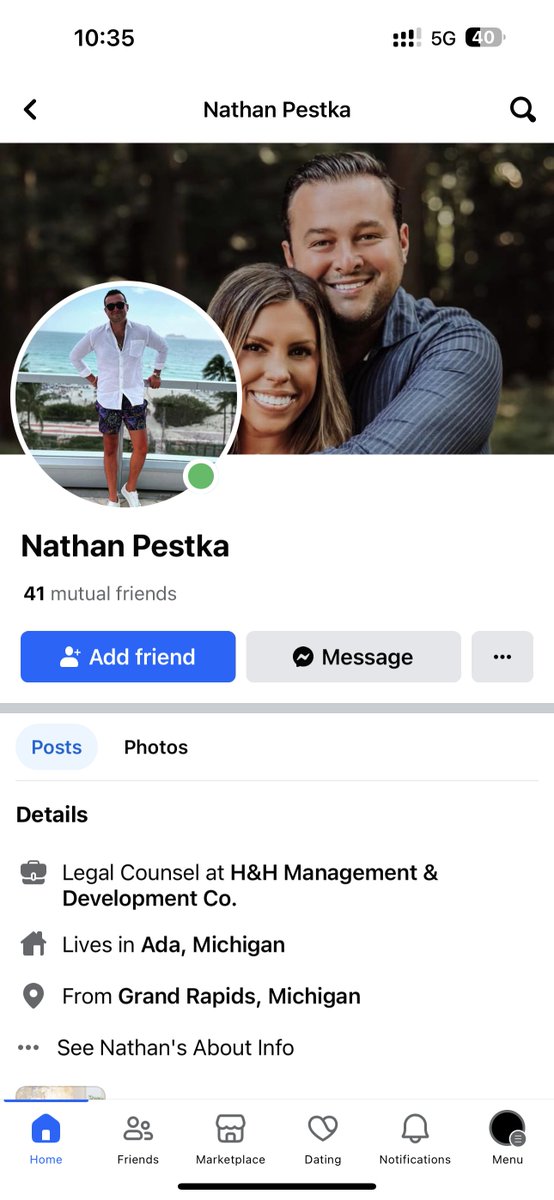 HusseinDabajeh's tweet photo. Earlier today Nathan Pestka (@pestkan) who serves as Legal Counsel for H&amp;H Management &amp; Development Co. which is based out of Grand Rapids, MI threatened a young professionals job because he posted a flyer onto his story about a protest taking place tomorrow in Dearborn. https://t.co/C9MMvmw7K2