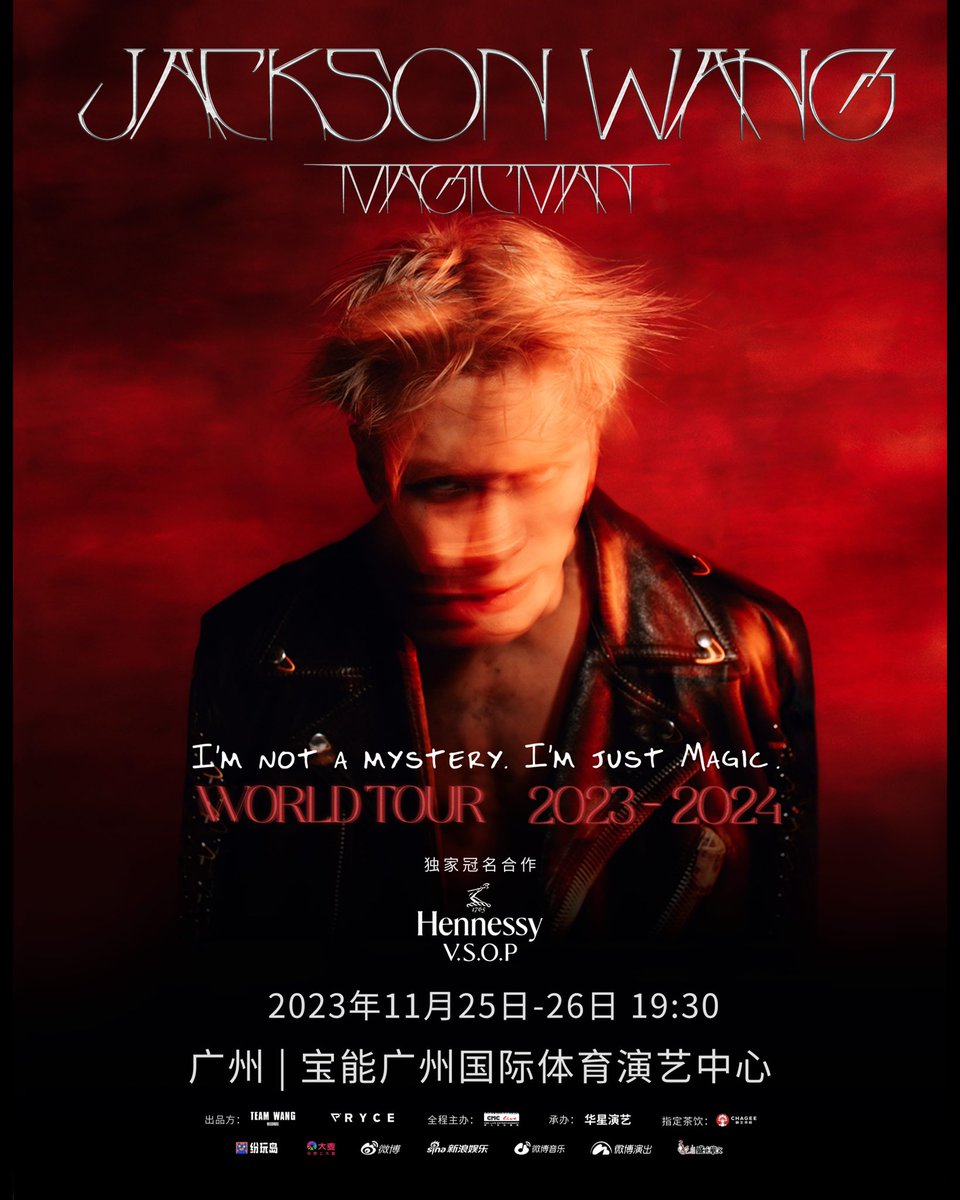 JACKSON WANG MAGIC MAN WORLD TOUR 2023 in Guangzhou

@Jacksonwang852

➡️2023/11/25 - 2023/11/26 in Baoneng Guangzhou Arena
24h Priority On-sale: 1PM CST, November 12, 2023
FuntasyIsland: mobile.livelab.com.cn/hppreview/page…
General On-sale: 1PM CST, November 13, 2023
Damai: