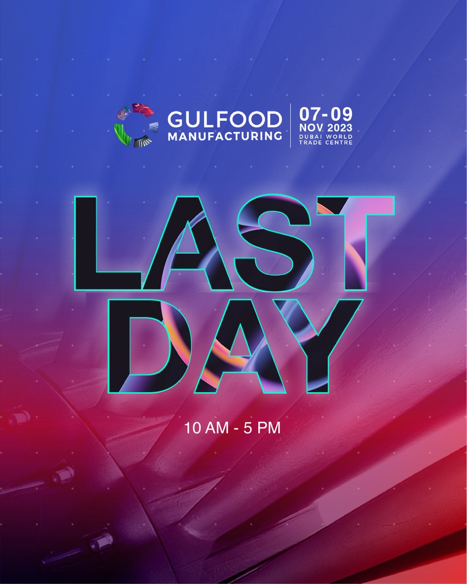 The wait is over! The final day of #GulfoodManufacturing is officially OPEN. Don't miss out on forming global partnerships and unveiling innovative products, deals, collaborations, and signings. It’s your last chance to be a part of #TheSmarterFuture and don’t forget to tag us!