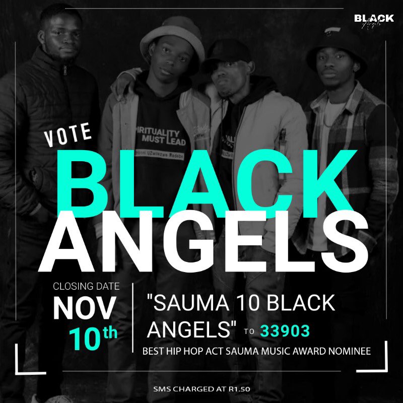 Black_AngelsSA's tweet photo. SMS “Sauma 10 Black Angels” to 33903!! ✨🔥 CLOSING DATE Tomorrow.

We bringing this one home! #eraofdominance 💯 https://t.co/8eTG1EB7Ed
