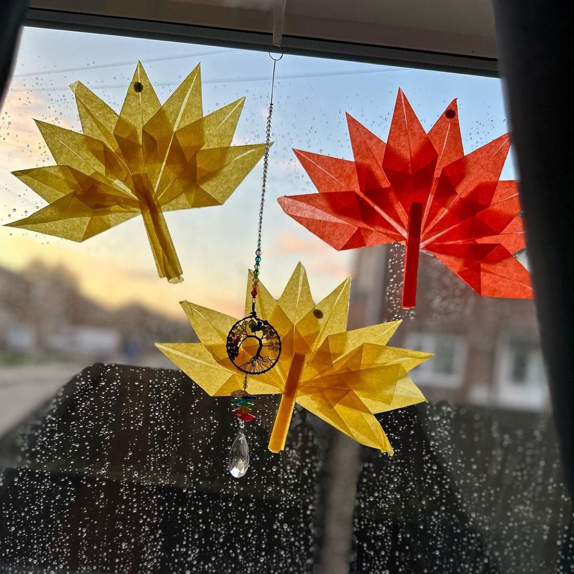 MudandBloom's tweet photo. Make a maple leaf window transparency 🍁
These colourful maple leaf window transparencies will brighten up your home with lovely autumnal colours.
📷@ bumblebeezchildminding on Instagram.
#autumncrafts #waldorfstars #windowstars #mudandbloom https://t.co/bU8OixDrLl