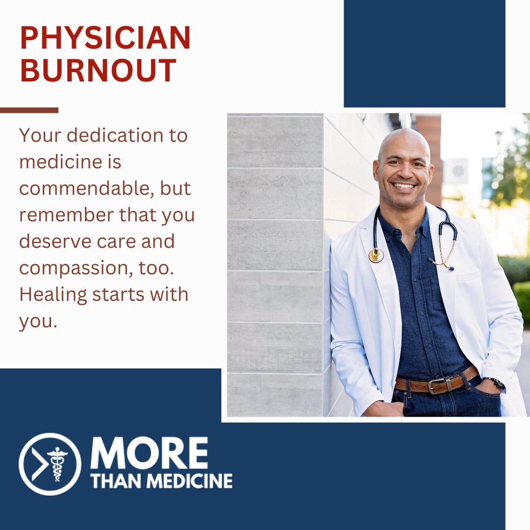👩‍⚕️👨‍⚕️ Your dedication to medicine is commendable, but remember that you deserve care and compassion too. Healing starts with you. 💙 Take a moment today to prioritize self-care and well-being. Your health matters. 💪 #PhysicianBurnout #SelfCareMatters #PhysicianWellness