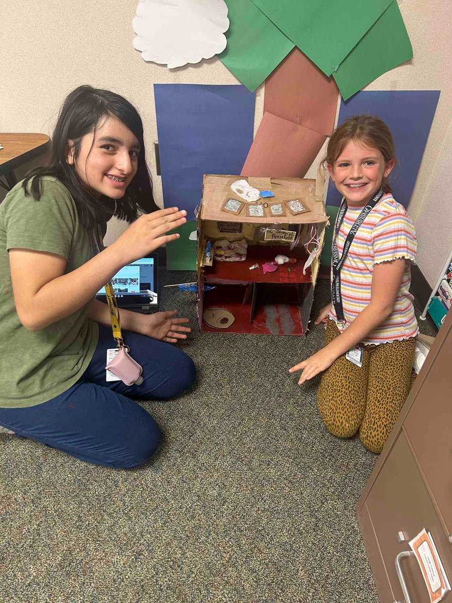 Some fifth grade students built a structure to withstand 2 types of severe weather they researched. They did an amazing job! #jrerocks