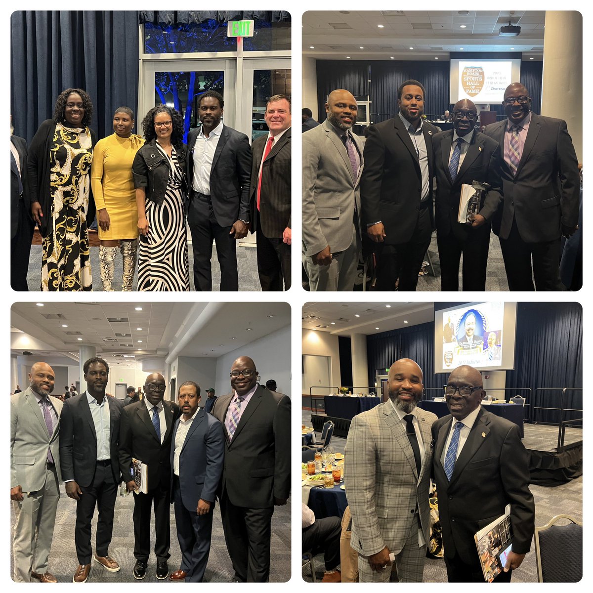 Great night celebrating the induction of Tommy Reamon Sr and Michael Vick by  Hampton Roads Sports Hall of Fame! 👏🏾