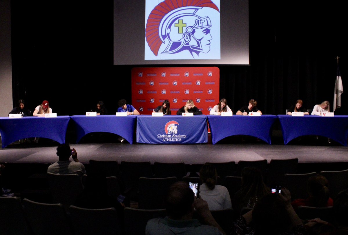 CenturionAD's tweet photo. Ten CAL student athletes signed their national letters of intent to play collegiately this afternoon.

Scroll below to see photos of each signee. ⬇️ 📸 https://t.co/w2x0J1r9Ze