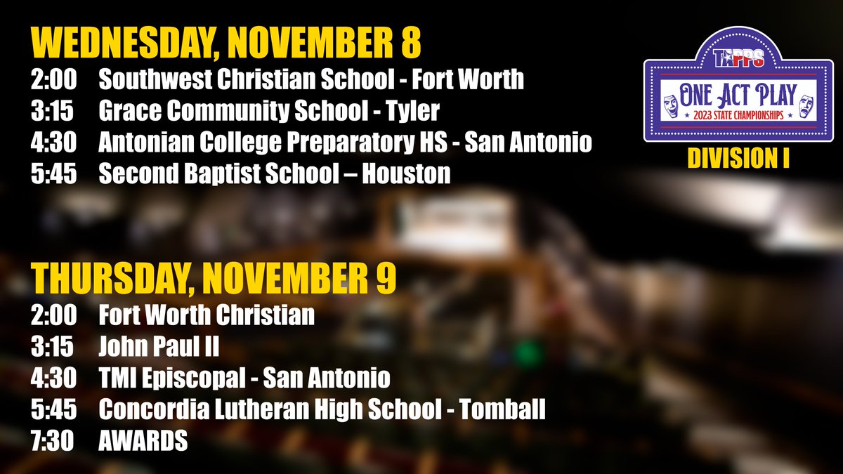 TAPPS One Act Play tweet media