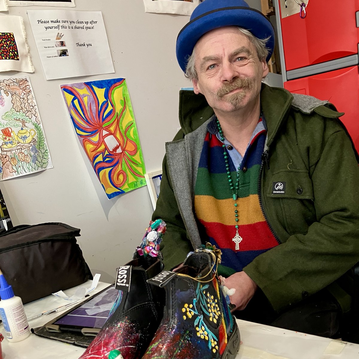 Meet Eugene. He’s the artist who painted these colourful boots in celebration of Hutt St Centre’s 2023 #WalkaMile in My Boots challenge. 🥾🧡

Read Eugene's story and artwork inspiration here👉 huttst.org/EugeneBoots

#EndHomelessness #Adelaide #SouthAutralia