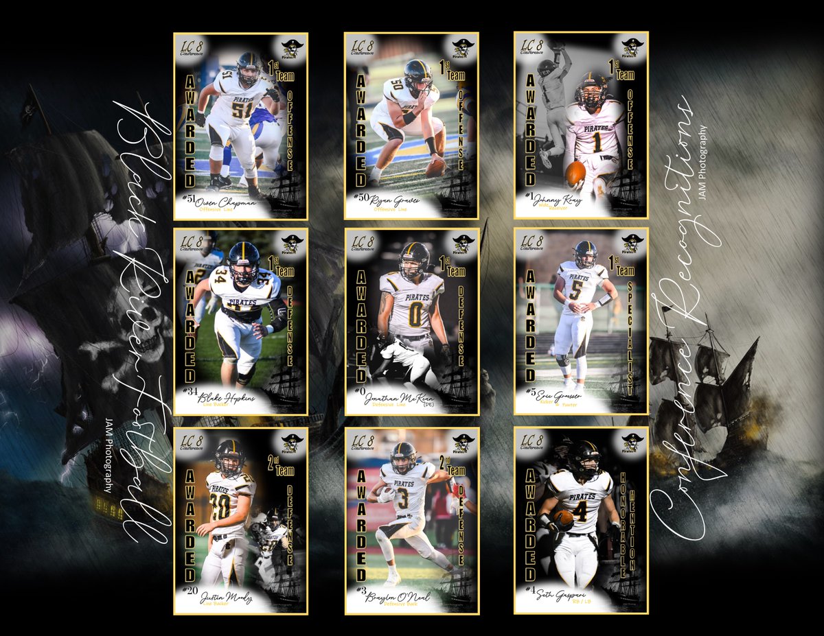 Congrats to these BRHS Football Pirates for being recognized as top Dawgs in their conference! <a href="/BRiverAthletics/">B.R. Athletics</a> <a href="/FNL/">Friday Night Lights</a> <a href="/daverivera440/">DAVID RIVERA</a> <a href="/FBRecruitAide/">Football Recruitment Aide™</a> 
<a href="/JonathanMcKean2/">Jonathan McKean</a>   <a href="/1JohnKray/">John Kray</a>   <a href="/blakehopkins34/">Blake Hopkins</a>    <a href="/ericgroesserjr/">Eric Groesser Jr.</a>   <a href="/gaspari_seth4/">Seth Gaspari</a>   <a href="/Chappy_5151/">Owen Chapman</a>    <a href="/Braylon_ONeal/">Braylon</a>   <a href="/chad_mckean/">Chad Mckean</a>