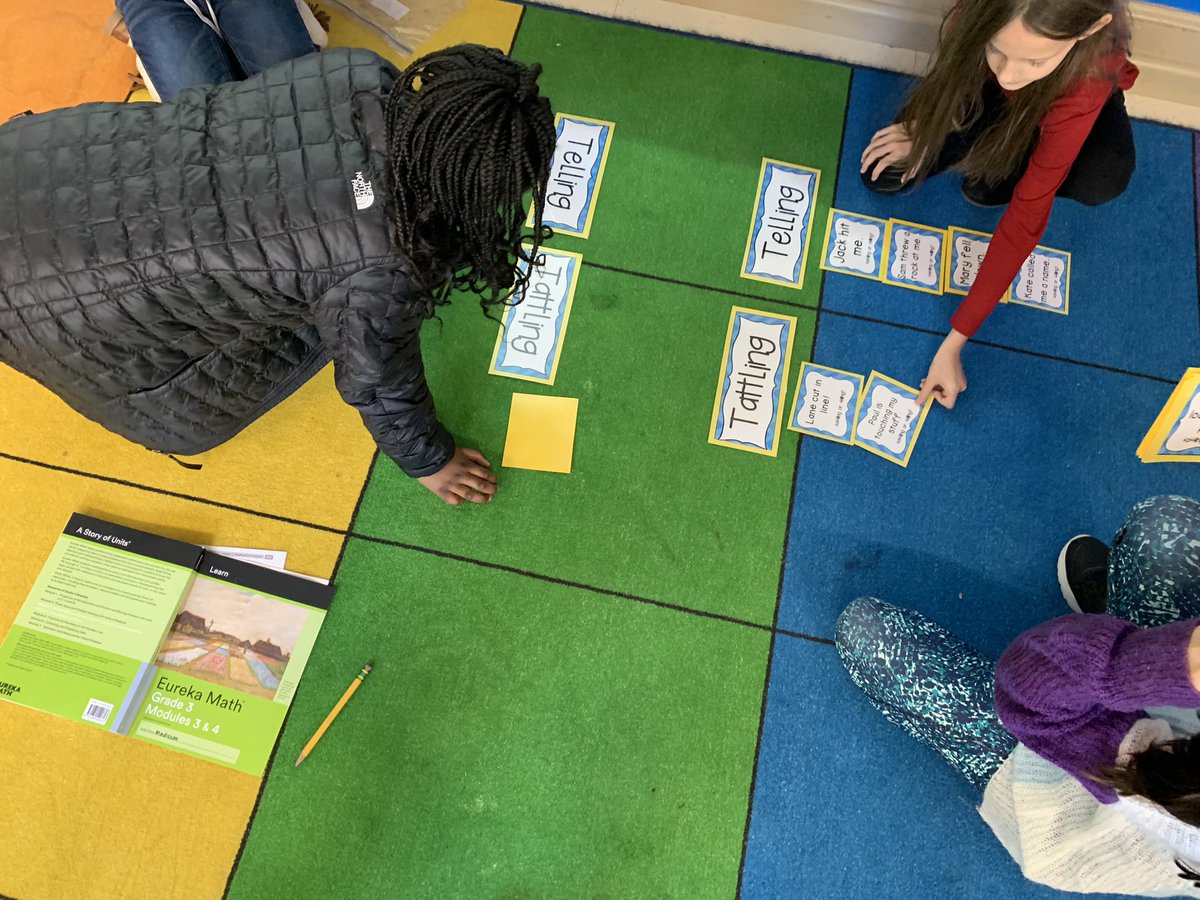 LambClubBlvd's tweet photo. Our class enjoyed a lesson with Marvelous Mrs. Brown today! We practiced the difference between tattling and reporting. Students gave great examples and worked together to sort through scenarios with a partner. @ClubBlvdManatee https://t.co/JHmQX2C0Zv