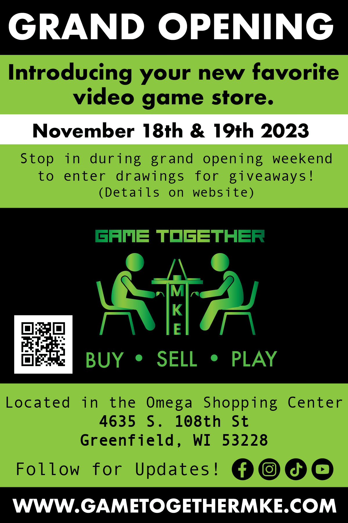 GameTogetherMKE on X: Our Grand Opening Saturday November 18th - 19th! We  are going to be giving away gift cards! We are going to be playing games  all weekend! Halo 3 LAN