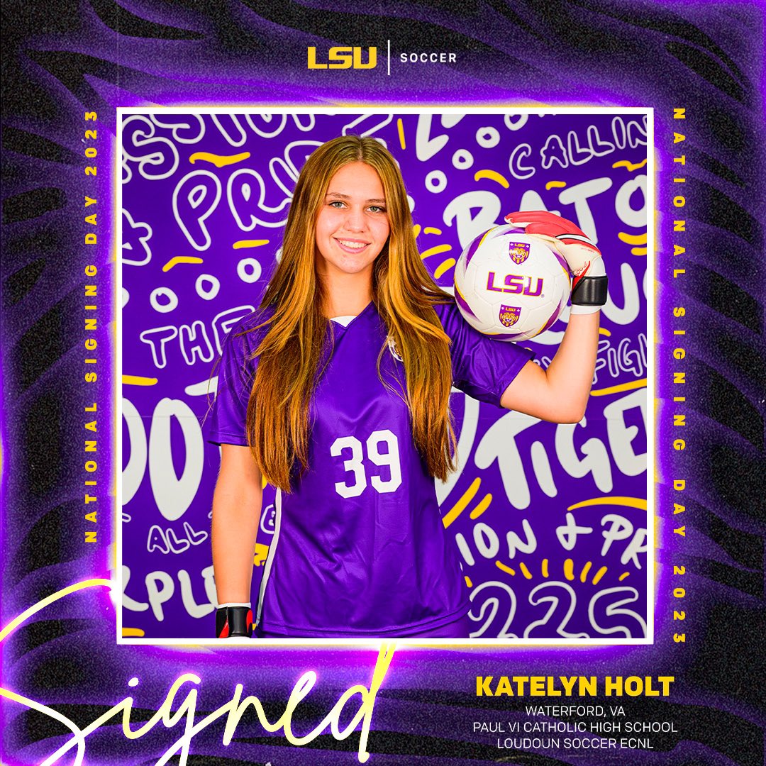 Katelyn Holt in between the posts coming 🔜

Welcome home, Tiger! 

#GeauxTigers | @katelynholt2024