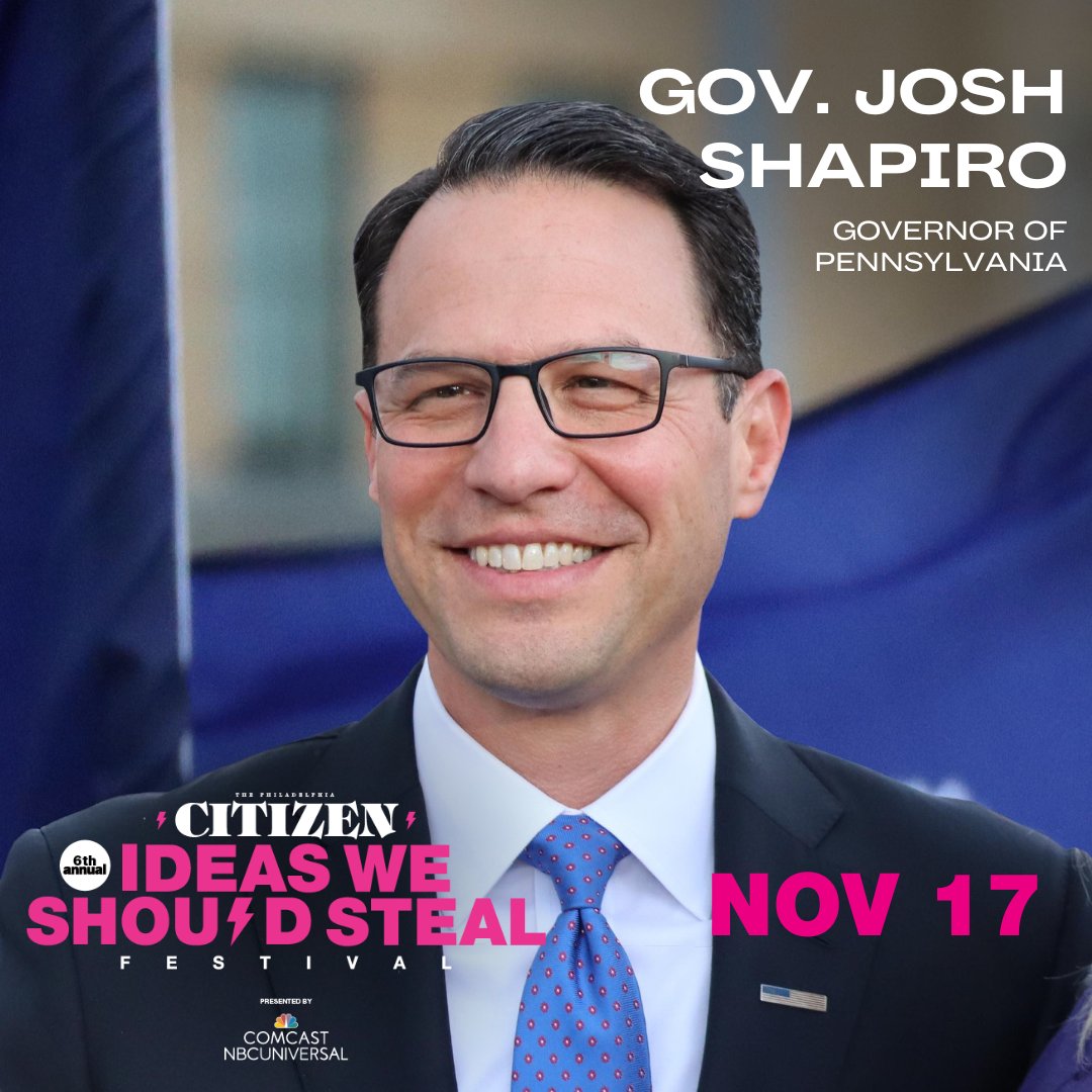 thephilacitizen's tweet image. Join us at the Ideas We Should Steal Festival® presented by @Comcast. Pennsylvania for a conversation with Governor @JoshShapiroPA, star point guard of the 1991 Akiba Hebrew Academy championship team and Fran Dunphy, the winningest college basketball coach in Big 5 history, on…