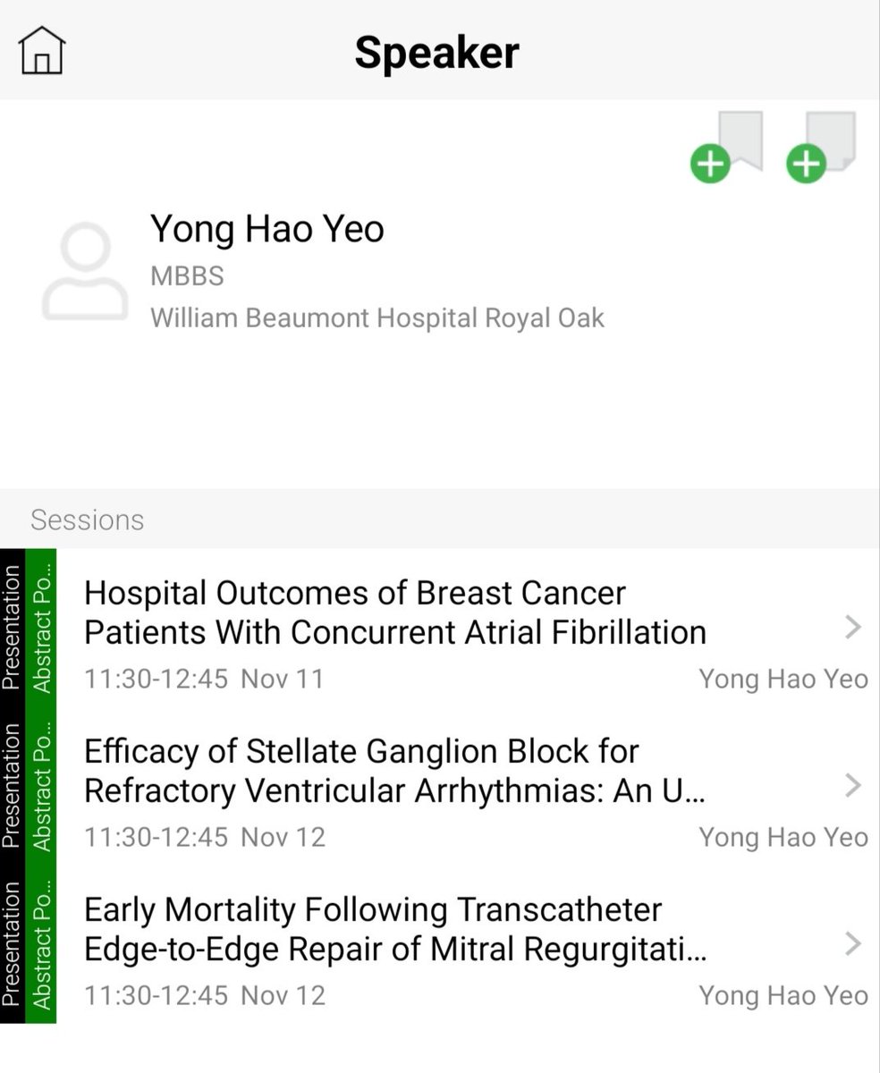 Excited to attend #AHA23 as my first cardiology conference! My team @DrMCTan @DrDarianQXAng has 14 abstracts to share and I am glad to present 3 of them. Welcome to stop by if you have a chance. Many thanks to the guidance by @kwanleemd @DrJustinZLee @Nishaki1 @Pat_Nawong