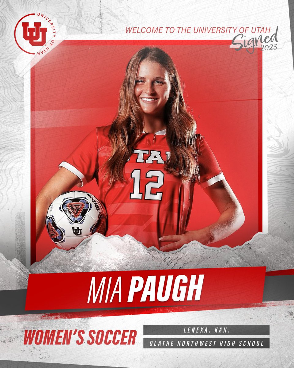 𝓜𝓲𝓪'𝓼 𝓶𝓪𝓭𝓮 𝓲𝓽 𝓸𝓯𝓯𝓲𝓬𝓲𝓪𝓵! Please give a warm welcome to the newest member of the Utah Soccer family, Mia Paugh! Welcome to the U, @Miapaugh_! #GoUtes