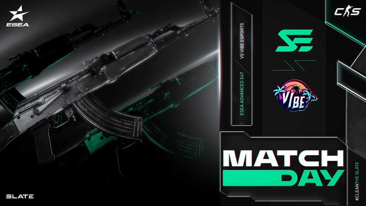 slategg_'s tweet image. MATCHDAY.#SLTE_CS2

Let's close out this week with a bang! Tonight we take on @ViBE_CSGO in our 6th match of the regular season! Only coming for W's right now!

🎙️ @cernersandals 
⏰ 9PM EST
🔗 ttv/slategg_

#CleanTheSlate