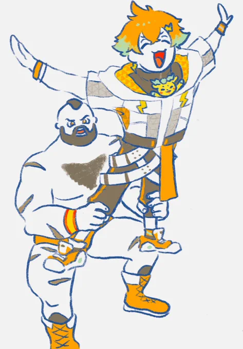 ザンギエフと宇佐美はじめてのファンアートこれになっちゃった #ウサミアァァァァトゥ 