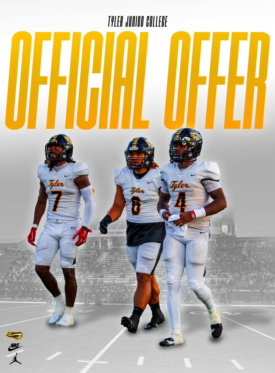 #AGTG after a great conversation with @onotfz53 I am blessed to have receive my second offer from Tyler Junior College <a href="/CoachHouse03/">Coach House</a> <a href="/SterlingMchorse/">Coach McHorse</a> <a href="/StrickCoach/">CoachStrickland</a> 
<a href="/Emmanue43413637/">Emmanuel "Jay" Brown</a> <a href="/EJBrown73707984/">E. Jay Brown</a>