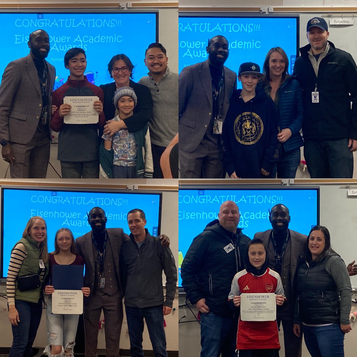 EEisenhowerms's tweet image. On Day 45 of #180daysoflearning at IKE. PBIS celebrated our 1stQuarter 7th Grade Academic Award Recipients. Congratulations students!!! More celebrations to come this week.  #KidsLearnAtIKE @WilnicG @DrIanBSaltzman @EPS_Region3 @EPS_DeputySupt @EverettSchools