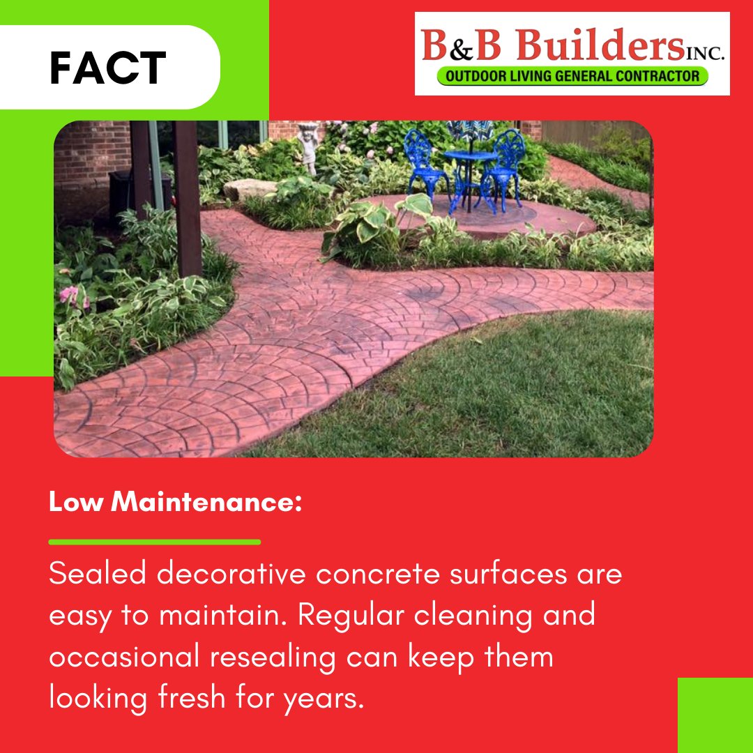 ConcreteStan's tweet photo. "If you're getting bids, WE should be one of them!"

😉With minimal effort, you can maintain the beauty of your decorative concrete surfaces and enjoy their long-lasting appeal. 👉https://t.co/W1GBOYhpMD

#LowMaintenance #DecorativeConcrete #BnBBuilders https://t.co/Fg9L2v3Y18
