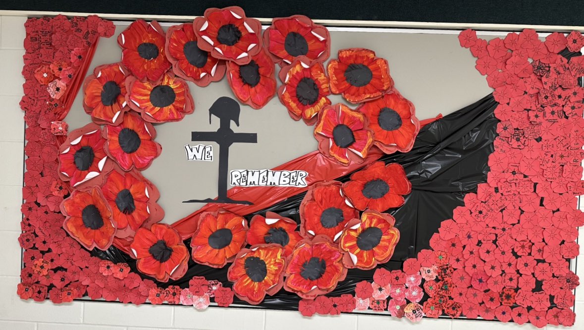 Mrs Shannon LeCouffe (@mrslecouffe) on Twitter photo School-wide Remembrance Day mural <a href="/StFrancisRCSD/">St. Francis School</a> Students each completed a poppy to add to our mural. We remember and we are grateful for peace and freedom. <a href="/RCSD_No81/">YQR Catholic Schools</a> School-wide Remembrance Day mural <a href="/StFrancisRCSD/">St. Francis School</a> Students each completed a poppy to add to our mural. We remember and we are grateful for peace and freedom. <a href="/RCSD_No81/">YQR Catholic Schools</a>