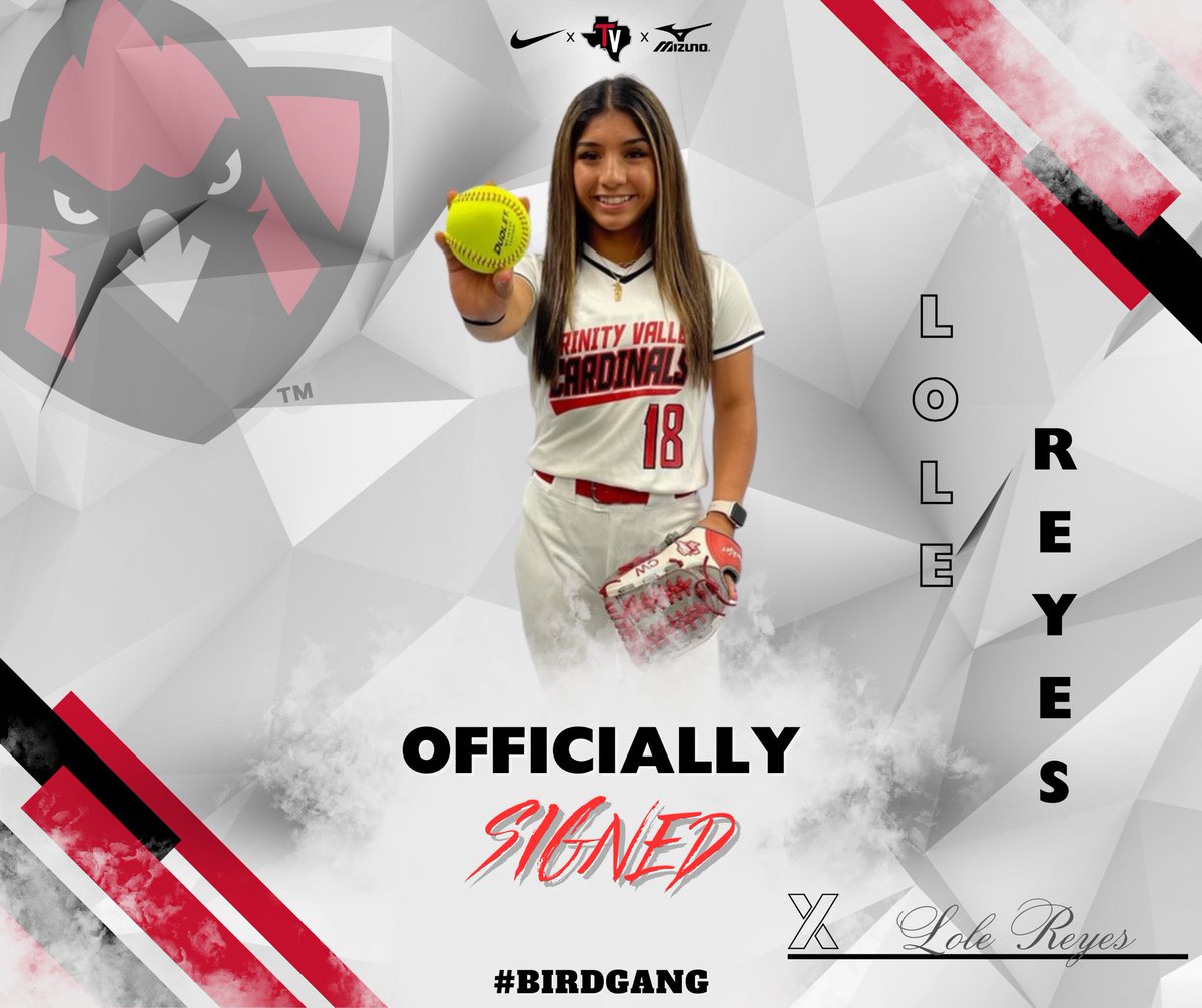 TVCCSoftball's tweet photo. Officially a Trinity Valley Cardinal

𝐖𝐞𝐥𝐜𝐨𝐦𝐞 𝐭𝐨 𝐓𝐡𝐞 𝐕𝐚𝐥𝐥𝐞𝐲, 𝐋𝐨𝐥𝐞.

#CardinalNation | #BirdGang https://t.co/Y8RU9oKdGM