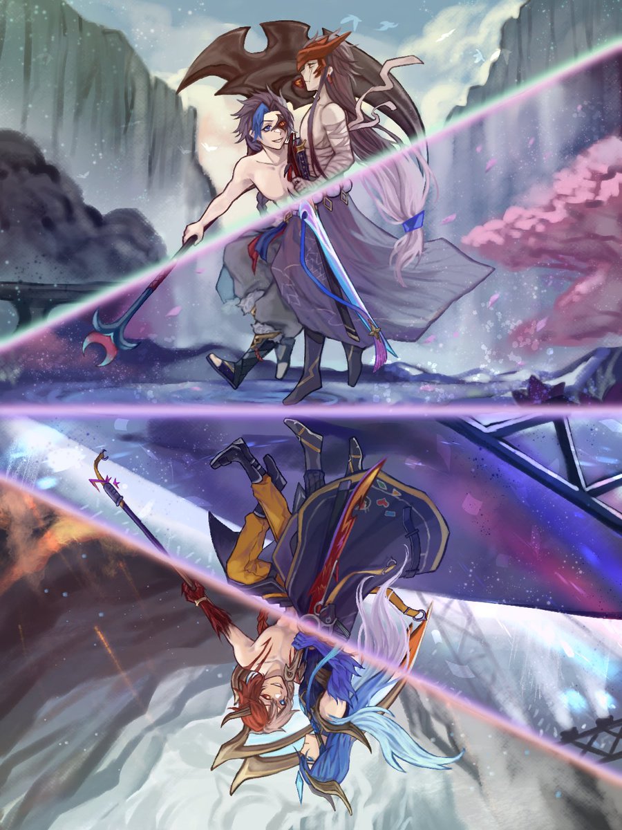 xina60326269's tweet photo. Ionia，spirit blossom &amp;snowmoon，Heartsteel，Dawnbringer &amp;nightbringer……I will meet u in every universe……
#kayn #yone #kayone #LeagueOfLegends #LeagueOfLegendsFanArt #Heartsteel https://t.co/qC5Ht5KWlq