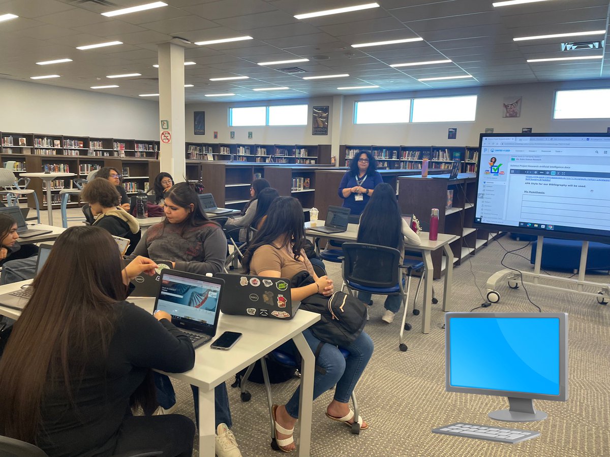 NRodriguez_LMS (@nrodriguez_lms) on Twitter photo Today we planned for Science Fair by researching the <a href="/galecengage/">Gale Cengage</a> databases, and collecting our data in Schoology. Shout out to <a href="/americaslibrary/">Ms. N. Hardin</a> for her support! #research #science
<a href="/MSaenz_LMS/">Michelle Saenz</a>
<a href="/Sparks_Interest/">Marcy Sparks</a>
<a href="/PFranco_SHS/">Patricia M Franco</a>
<a href="/Socorro_HS1/">Ignacio Estorga, Ed.D</a> Today we planned for Science Fair by researching the <a href="/galecengage/">Gale Cengage</a> databases, and collecting our data in Schoology. Shout out to <a href="/americaslibrary/">Ms. N. Hardin</a> for her support! #research #science
<a href="/MSaenz_LMS/">Michelle Saenz</a>
<a href="/Sparks_Interest/">Marcy Sparks</a>
<a href="/PFranco_SHS/">Patricia M Franco</a>
<a href="/Socorro_HS1/">Ignacio Estorga, Ed.D</a>